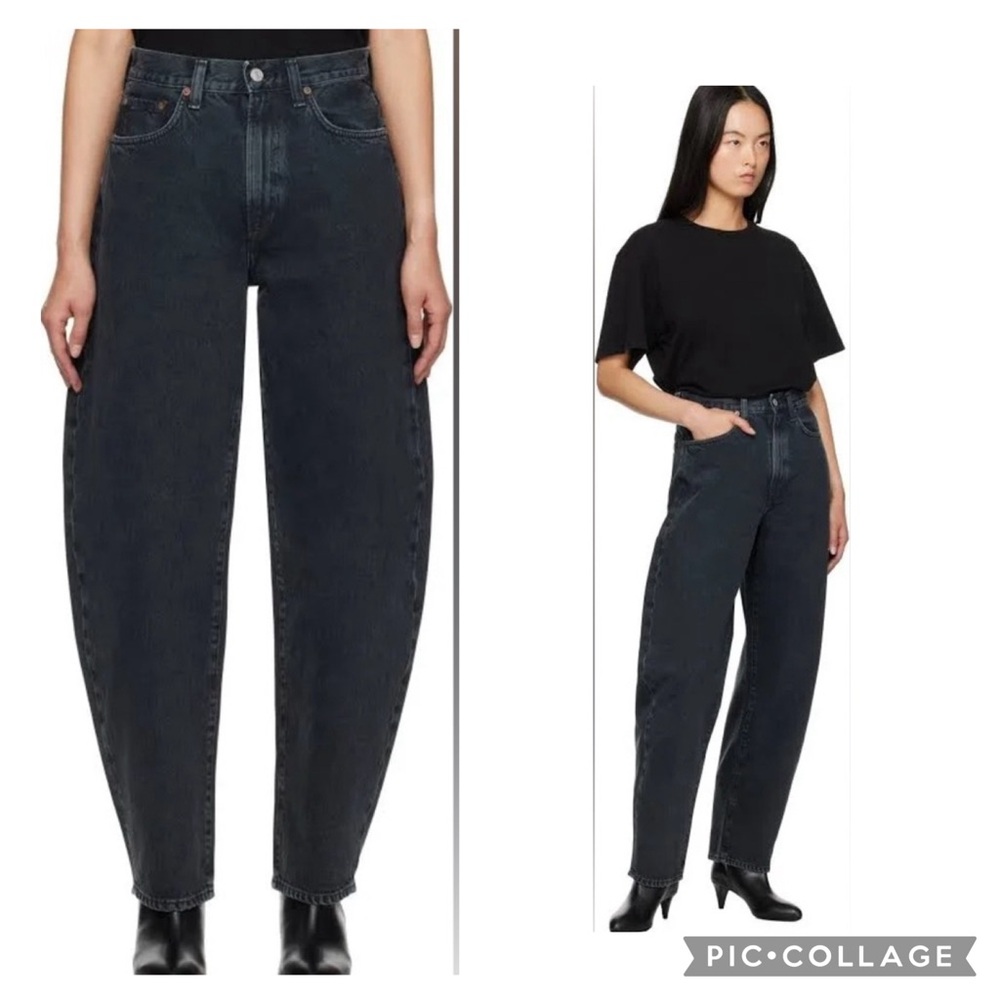 Agolde Women's High Rise Jeans - Black